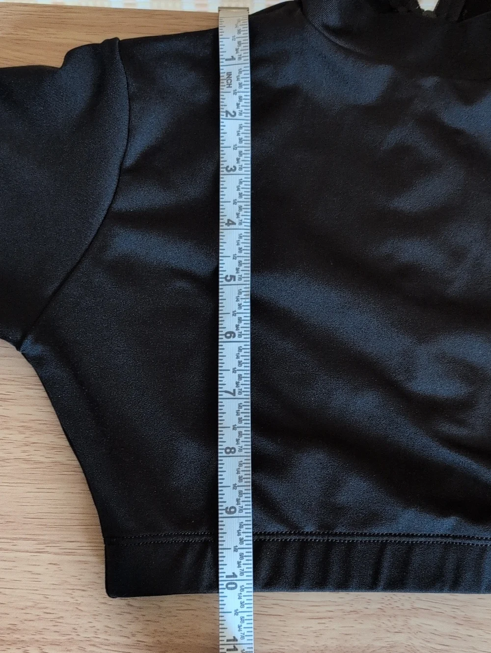 Varsity Spirit Black Mock-Neck Long Sleeve Youth Cropped Top